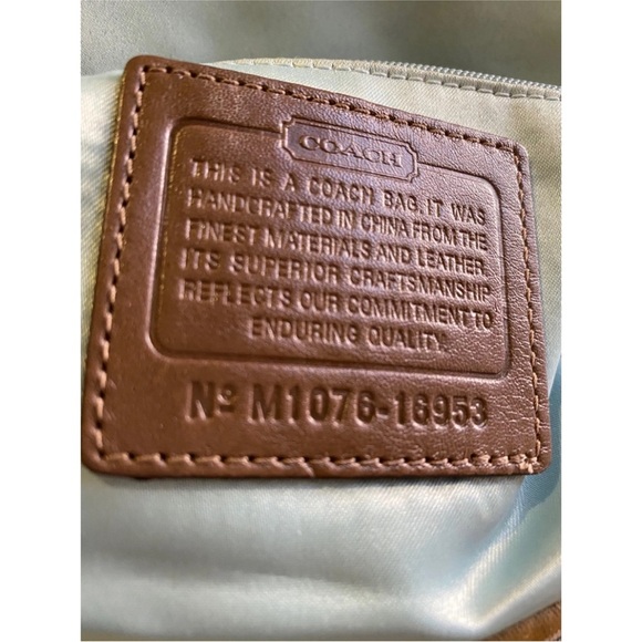 Coach vintage CC signature print canvas satchel handbag - Picture 4 of 8